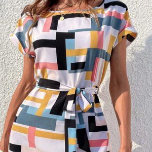 Block Pattern Dress